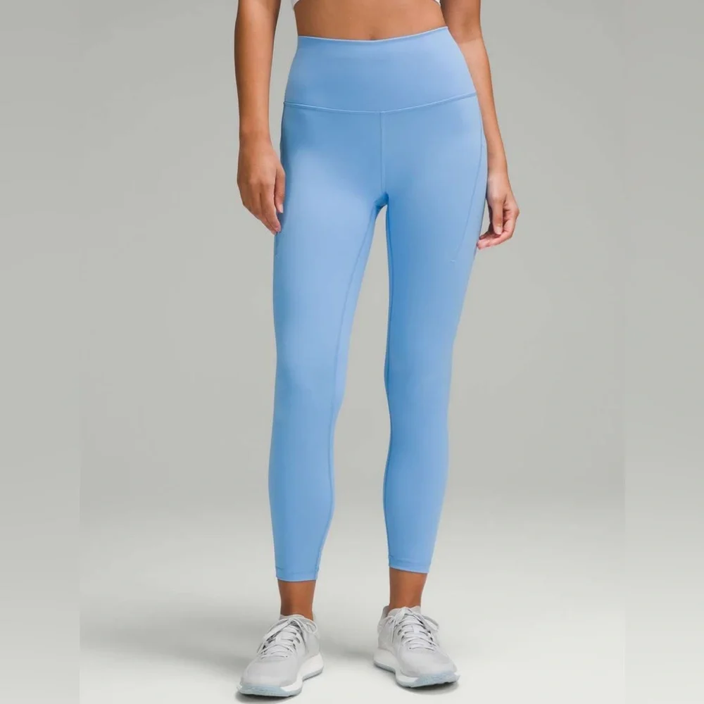 NWOT Lululemon Wunder Train High-Rise Tight with Pockets 25" Aero Blue - Picture 5 of 10